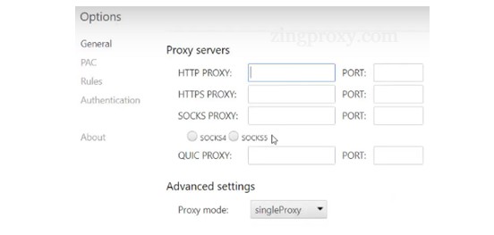 Điền các thông tin Proxy theo thứ tự