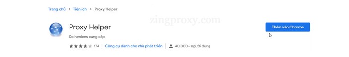 Thêm Proxy Helper vào Chrome