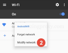 Chọn Modify Network