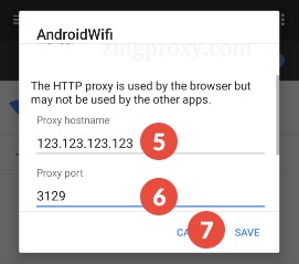Nhập thông tin của Proxy