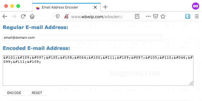Email address encoder - bộ mã hóa địa chỉ email