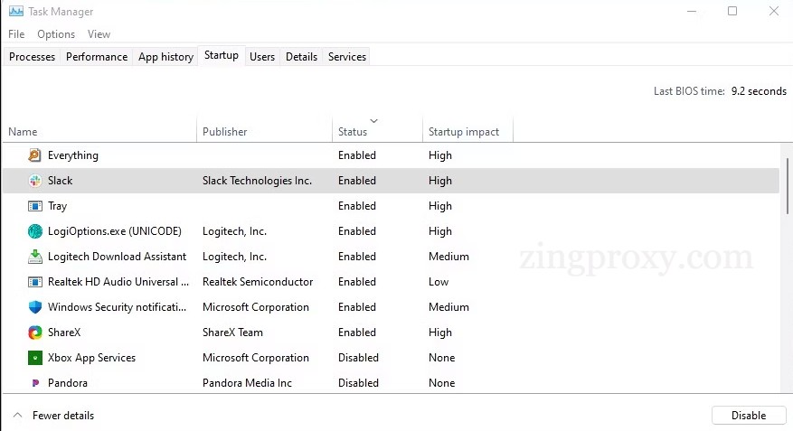Tắt các ứng dụng khởi động trên Windows 11