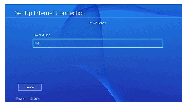 Chọn Use trong Proxy Server
