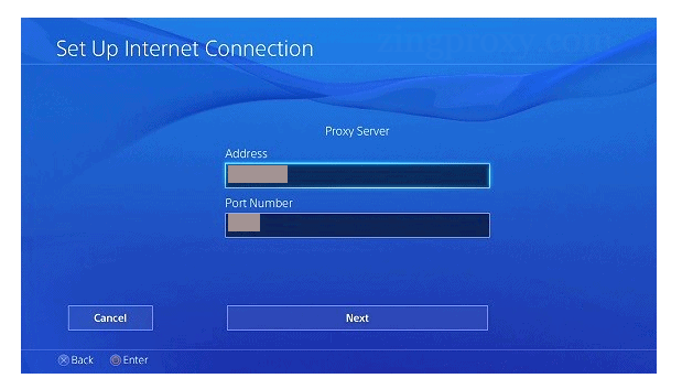 Nhập IP và số Port của Proxy