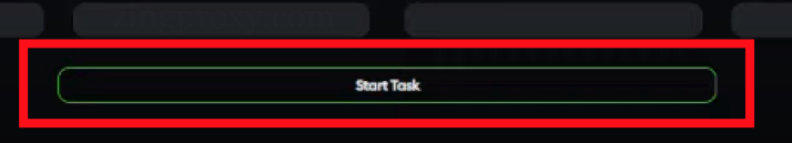 Click Start Task để bot bắt đầu hoạt động