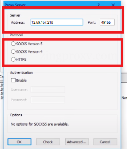 Nhập thông tin thiết yếu của proxy mà bạn đã mua