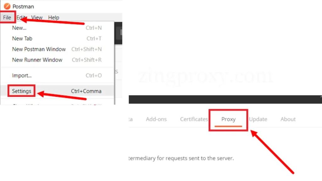 Bắt đầu với Settings trong mục File