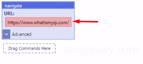Nhập URL mong muốn để truy cập qua proxy