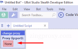 Tắt proxy với tùy chọn None