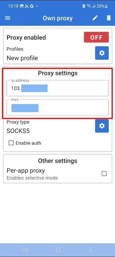 Đăng nhập Proxy