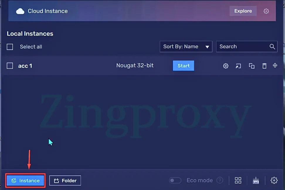 Chọn thẻ Instance để tạo nhiều Profiles