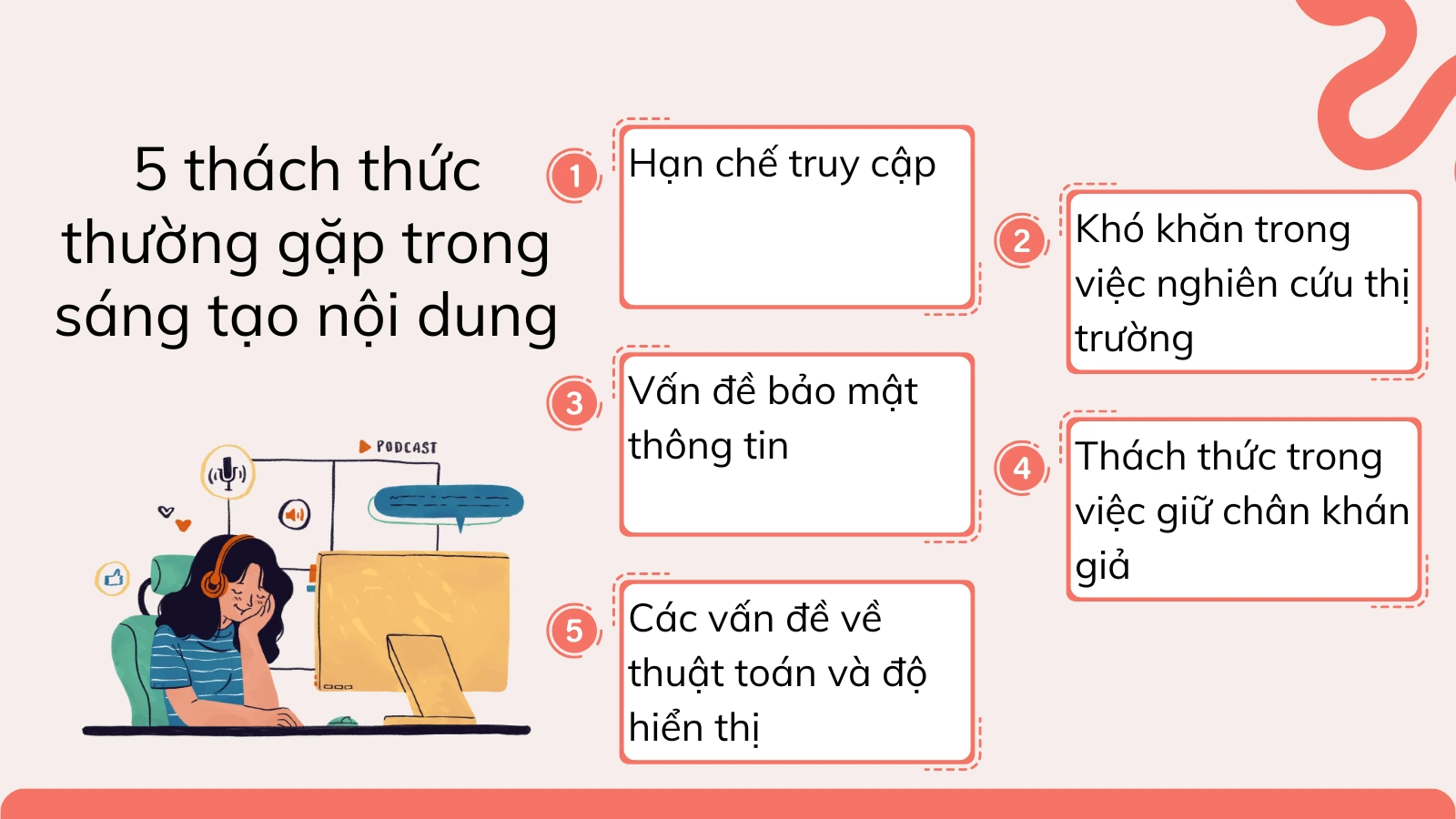 5 thách thức thường gặp trong sáng tạo nội dung